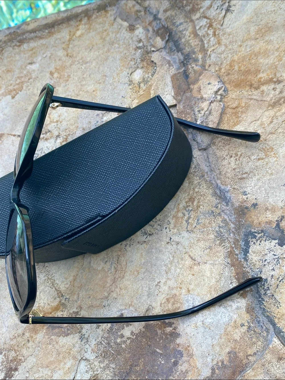 Authentic Prada Black Butterfly Frame Sunglasses with Dark Lenses SPR01O 1AB-3M1